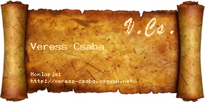 Veress Csaba névjegykártya