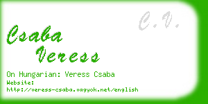 csaba veress business card